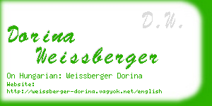 dorina weissberger business card